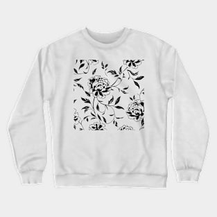 Pretty black floral pattern Crewneck Sweatshirt